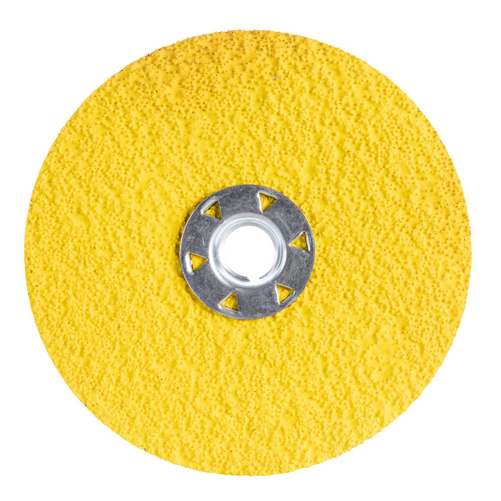 Fiber Disc: 4-1/2" Disc Dia, 5/8-11 Hole, Threaded Arbor Hole, 36 Grit, Premium Ceramic Alumina
