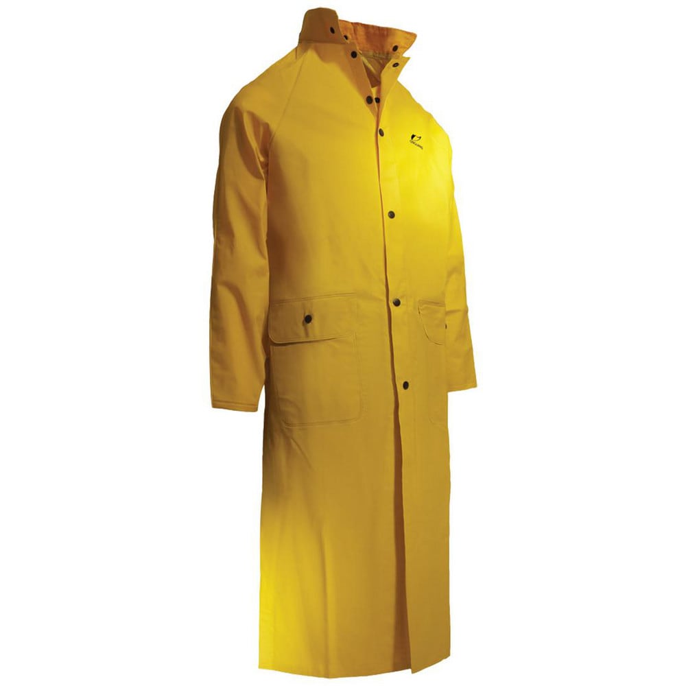 Rain Coat: Size Large, 0, Yellow, Polyester & PVC
