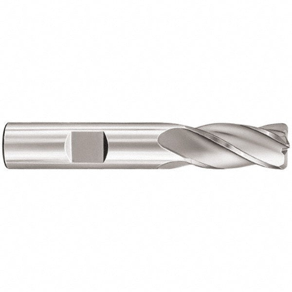 Corner Radius End Mill: 5/16" Dia, 13/16" LOC, 0.0150" Radius, 4 Flute, Solid Carbide