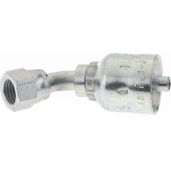 Hydraulic Hose Female SAE 45 ° Swivel Fitting: 0.5" ID, 8 mm, 7/8-14