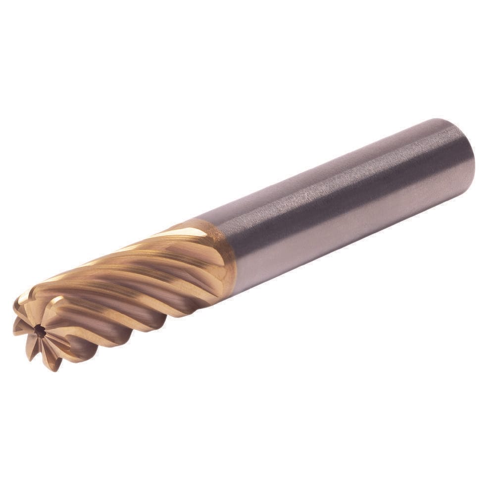Corner Radius End Mill: 0.375" Dia, 0.5000" LOC, 35 deg Helix, Corner Radius End, Series HARVI IV