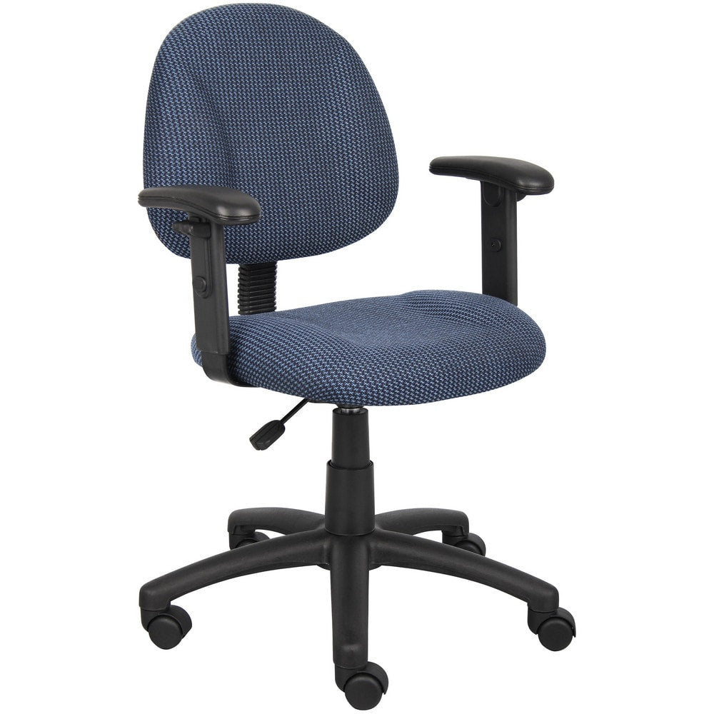 Task Chair: Tweed, Adjustable Height, Blue