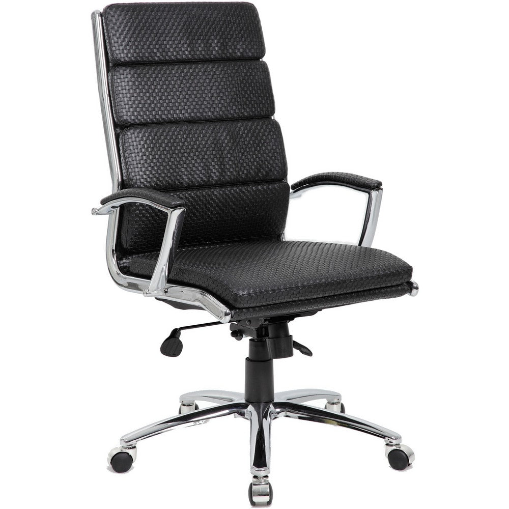 Task Chair: Vinyl, Adjustable Height, Black