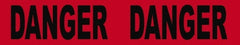 Barricade Tape: Black & Red,  Message:" Danger", 3.0000" Width, 1000.00' Length