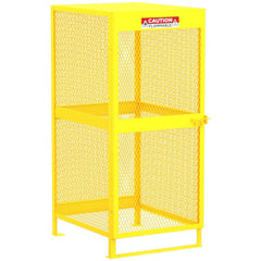 Gas Cylinder Carts, Racks, Stands & Holders; Gas Cylinder Rack Type: Gas Cylinder Storage Cabinet; Fits Cylinder Diameter: 9; Number Of Cylinders: 10; Overall Width: 32; Overall Height: 71; Material: Steel; Overall Length: 40.00; Cylinder Orientation: Ver