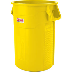 Trash Cans & Recycling Containers; Type: Utility; Container Capacity: 44; Container Shape: Round; Lid Type: None; Container Material: HDPE; Color: Yellow; Material: HDPE