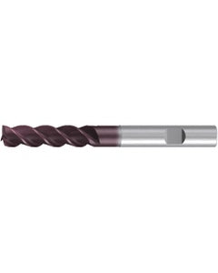 Square End Mill; 3 mm Dia. × 9 mm LOC × 6 mm Shank Dia. × 62 mm OAL ; 3 FL ; Carbide ; AlTiN ; Series 2521A