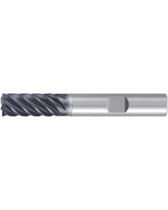 Square End Mill; 5/8″ Dia. × 1-1/4″ LOC × 5/8″ Shank Dia. × 3-1/2″ OAL ; 6 FL ; Carbide ; AlCr ; 0.008″ R