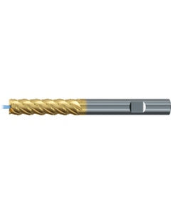 Square End Mill; 3/8″ Dia. × 1-1/2″ LOC × 3/8″ Shank Dia. × 3-3/4″ OAL ; 5 FL ; Carbide ; TiAlN+TiN ; Series 2581TZ