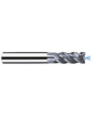 1/4″ Cutting Dia. × 1/4″ Shank Dia. × 1/2″ LOC × 2-1/4″ OAL, 4 Flute, Carbide, Polychrom, Square Endmill, MB-NVDS