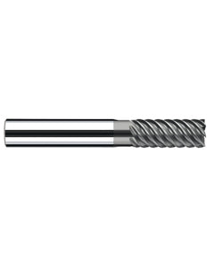 1/4″ Cutting Dia. × 1/4″ Shank Dia. × 5/8″ LOC × 2-1/4″ OAL, 6 Flute, Carbide, Polychrom, Square Endmill, E-Cut