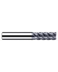 1/4″ Cutting Dia. × 1/4″ Shank Dia. × 1/2″ LOC × 2-1/4″ OAL, 5 Flute, Carbide, Polychrom, Square Endmill, E-Cut