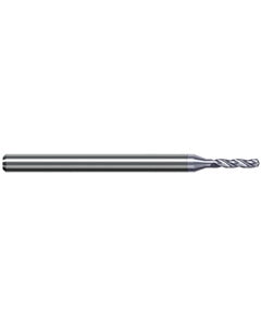 3.2 mm Dia. × 6 mm Shank Dia. × 63 mm OAL × 22 mm LCF, 130 Degrees, 5xD, 3 Flute, Helical Flute, TiB2 Solid Carbide Drills