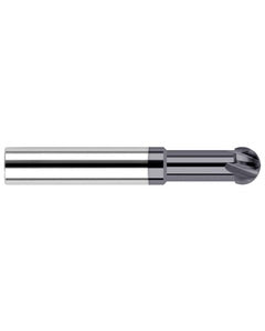 3/16″ Dia. × 0.126″ LOC × 3/16″ Shank Size × 2″ OAL, 4 Flute, Carbide, TiAlN, Ballnose Endmill