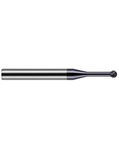 3/32″ Dia. × 0.079″ LOC × 1/8″ Shank Size × 1-1/2″ OAL, Flute, Carbide, TiAlN, Ballnose Endmill