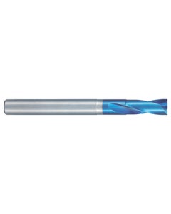 6.3 mm Dia. × 6 mm Shank Dia. × 70 mm OAL, 180 Degrees, 2 Flutes, Aqua Revo D, Solid Carbide Drills