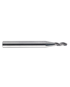 2.8 mm Dia. × 3 mm Shank Dia. × 38 mm OAL × 16 mm LCF, 140 Degrees, 3 Flute, TiAlN - Solid Carbide Drills