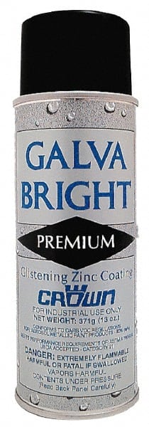 Crown - 16 oz Zinc Cold Galvanizing Compound - Comes in Aerosol, Food Grade - Exact Tooling