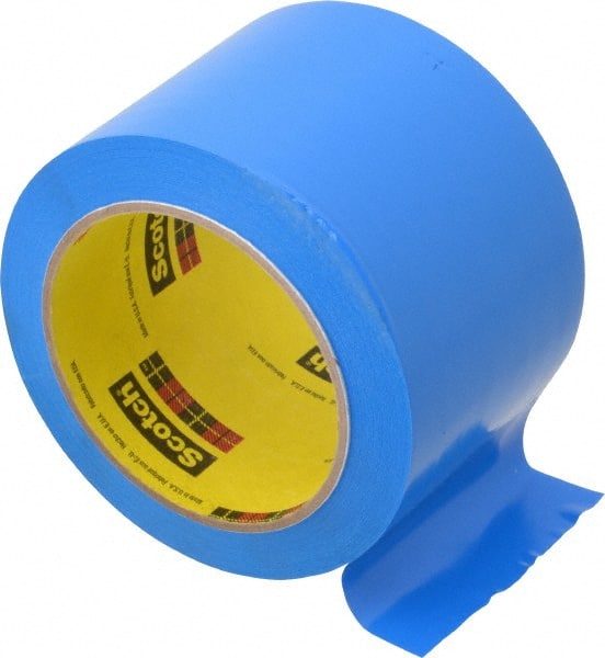 3M - Blue Solid Color Vinyl Tape - 3" Wide x 108' Long x 5.2 mil Thick, General Traffic - Exact Tooling