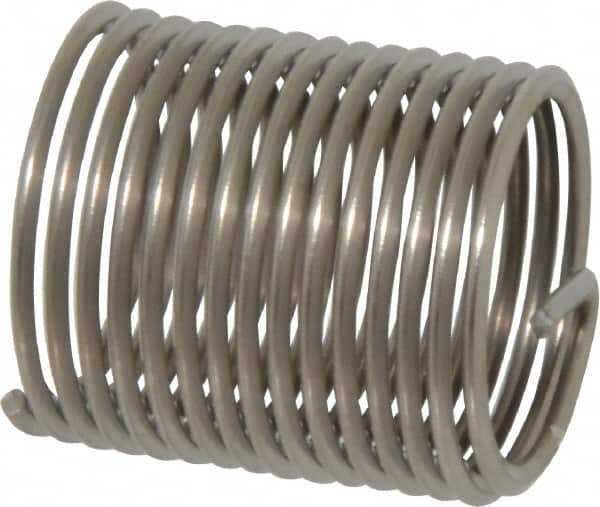 Heli-Coil - 3/4-16 UNF, 1-1/8" OAL, Free Running Helical Insert - 15-1/8 Free Coils, Tanged, 304 Stainless Steel, Bright Finish, 1-1/2D Insert Length - Exact Tooling
