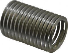 Heli-Coil - 7/8-9 UNC, 1-3/4" OAL, Free Running Helical Insert - 13-3/4 Free Coils, Tanged, 304 Stainless Steel, Bright Finish, 2D Insert Length - Exact Tooling