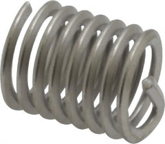 Heli-Coil - 7/16-14 UNC, 0.656" OAL, Free Running Helical Insert - 7-3/8 Free Coils, Tanged, Stainless Steel, Bright Finish, 1-1/2D Insert Length - Exact Tooling