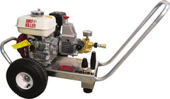 Dirt Killer - Gas, 5.5 hp, 3,000 psi, 2.5 GPM, Cold Water Pressure Washer - 50' x 3/8" Hose - Exact Tooling