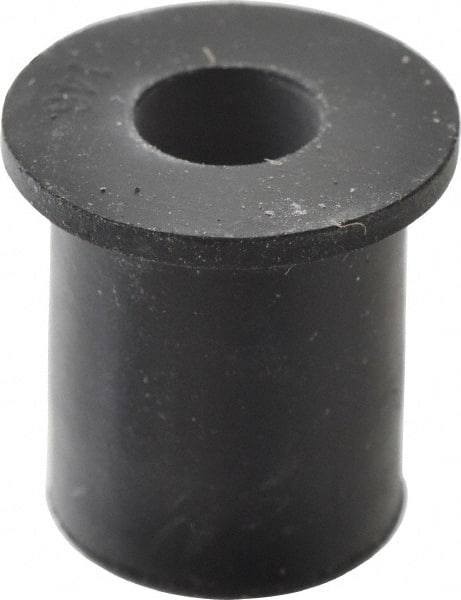 RivetKing - 1/4-20, 0.63" Diam x 0.051" Thick Flange, Rubber Insulated Rivet Nut - UNC Thread, Rubber, 1/2" Body Diam, 0.63" OAL - Exact Tooling
