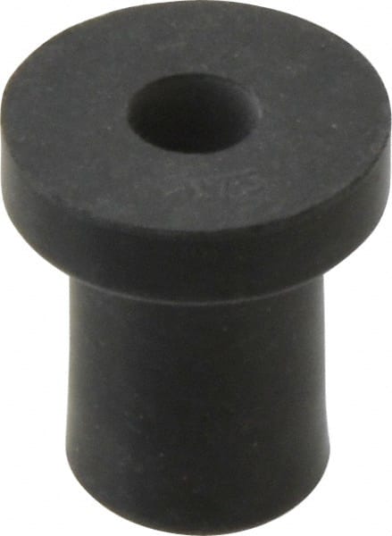 RivetKing - 1/4-20, 0.74" Diam x 0.187" Thick Flange, Rubber Insulated Rivet Nut - UNC Thread, Rubber, 1/2" Body Diam, 0.831" OAL - Exact Tooling