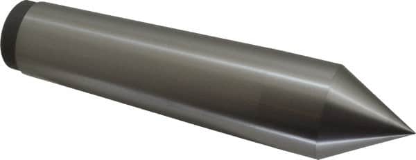 Value Collection - 1.76" Head Diam, Steel Standard Point Solid Dead Center - 5MT Morse Taper, 1.76" Point Diam, 7-7/8" OAL - Exact Tooling