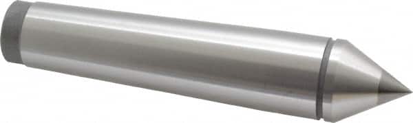 Value Collection - 1.24" Head Diam, Carbide-Tipped Steel Standard Point Solid Dead Center - 4MT Morse Taper, 1.24" Point Diam, 6-5/16" OAL - Exact Tooling