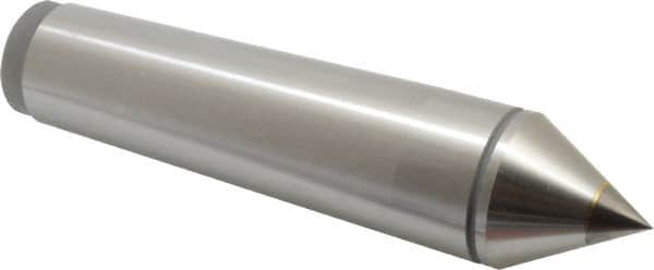 Value Collection - 1.76" Head Diam, Carbide-Tipped Steel Standard Point Solid Dead Center - 5MT Morse Taper, 1.76" Point Diam, 7-7/8" OAL - Exact Tooling