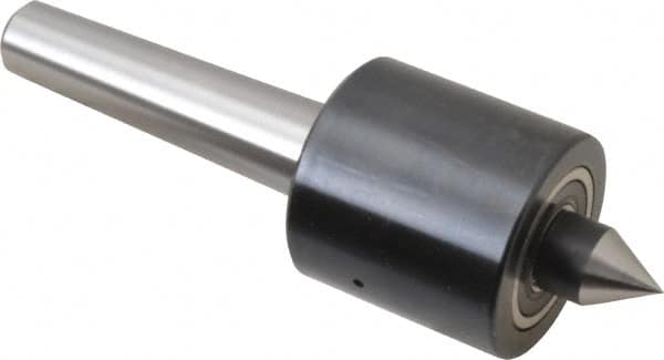 Riten - MT2 Taper Shank, 1-5/8" Head Diam 1,000 Lb Capacity Live Center - 2,500 Max RPM, 1-5/8" Head Length, 9/16" Point Diam, 13/16" Point Len, 300 Lb Max Workpc, Standard Point - Exact Tooling