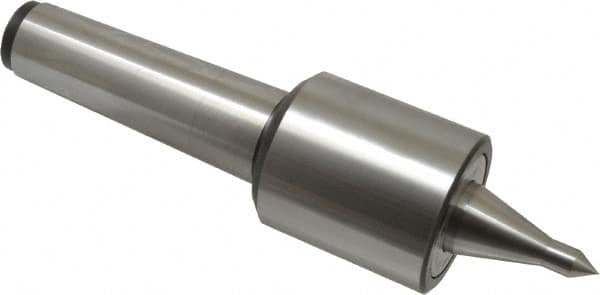 Riten - MT5 Taper Shank, 2-7/8" Head Diam 9,000 Lb Capacity Live Center - 5,500 Max RPM, 3-5/16" Head Length, 1/2" Point Diam, 2-1/2" Point Len, 1,100 Lb Max Workpc, 15/16" Tip Diam, Long Point - Exact Tooling