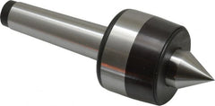 Bison - MT3 Taper Shank, 2.2" Head Diam 925 Lb Capacity Live Center - 4,000 Max RPM, 0.98" Point Diam, 1.12" Point Len, 925 Lb Max Workpc, 6.14" OAL, 1.12" Long Tip, Standard Point - Exact Tooling
