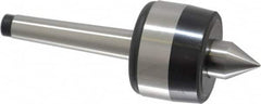 Bison - MT1 Taper Shank, 1-1/2" Head Diam 220 Lb Capacity Live Center - 5,000 Max RPM, 0.59" Point Diam, 0.7" Point Len, 220 Lb Max Workpc, 4.07" OAL, 0.7" Long Tip, Standard Point - Exact Tooling