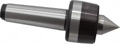 Bison - MT5 Taper Shank, 3.35" Head Diam 4,400 Lb Capacity Live Center - 2,500 Max RPM, 1.61" Point Diam, 1.77" Point Len, 4,400 Lb Max Workpc, 9.33" OAL, 1.77" Long Tip, Standard Point - Exact Tooling