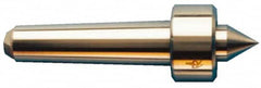 Riten - Jarno 12 Taper Shank, 2-1/8" Head Diam 6,750 Lb Capacity Live Center - 1,000 Max RPM, 1-3/16" Long Case, 1" Point Diam, 1" Point Len, 1,800 Lb Max Workpiece, Standard Point - Exact Tooling