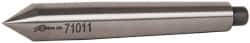 Riten - 0.475" Head Diam, Hardened Tool Steel Standard Point Solid Dead Center - 1MT Morse Taper, 0.475" Point Diam, 3-5/16" OAL - Exact Tooling