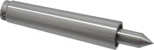 Concentric - MT2 Taper Shank, 1,400 Lb Capacity Live Center - 3,000 Max RPM, 0.378" Point Diam, 0.88" Point Len, 274 Lb Max Workpc, Standard Point - Exact Tooling
