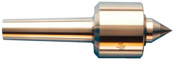 Riten - MT2 Taper Shank, 2-1/8" Head Diam 2,600 Lb Capacity Live Center - 6,000 Max RPM, 2" Head Length, 1" Point Diam, 1-1/4" Point Len, 440 Lb Max Workpc, Standard Point - Exact Tooling