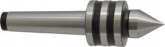 Interstate - MT3 Taper Shank, 1-47/64" Head Diam 858 Lb Capacity Live Center - 1-11/32" Head Length, 1-1/16" Point Diam, 1.4531" Point Len, 650 Lb Max Workpc, 6-1/4" OAL, Standard Point - Exact Tooling