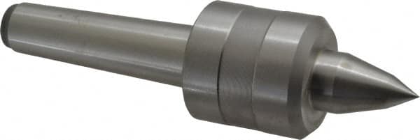 Value Collection - MT3 Taper Shank, 1.775" Head Diam Live Center - 1.7" Head Length, 7/8" Point Diam, 1.4" Point Len, 661 Lb Max Workpc, 6.45" OAL, Long Point - Exact Tooling