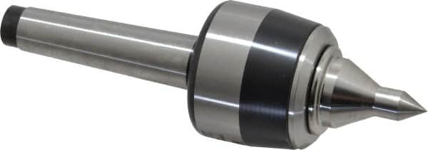 Royal Products - MT2 Taper Shank, 1-3/4" Head Diam 2,735 Lb Capacity Live Center - 6,000 Max RPM, 1.47" Head Length, 7/8" Point Diam, 1.35" Point Len, 375 Lb Max Workpc, 5-3/8" OAL, 3/8" Tip Diam, Long Point - Exact Tooling