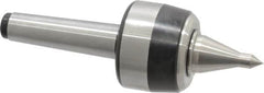 Royal Products - MT3 Taper Shank, 2.33" Head Diam 4,640 Lb Capacity Live Center - 5,000 Max RPM, 1-3/4" Head Length, 1" Point Diam, 1.86" Point Len, 740 Lb Max Workpc, 7-1/16" OAL, 3/8" Tip Diam, Long Point - Exact Tooling