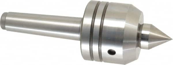 Royal Products - MT3 Taper Shank, 2-3/8" Head Diam 1,640 Lb Capacity Live Center - 5,000 Max RPM, 2.07" Head Length, 1" Point Diam, 1-1/4" Point Len, 500 Lb Max Workpc, 6-13/16" OAL, Changeable Standard Point - Exact Tooling