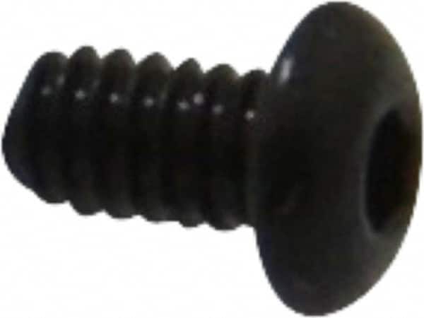 Value Collection - #3-48 UNC Hex Socket Drive, Button Screw - Alloy Steel, Black Oxide Finish, Fully Threaded, 3/16" Length Under Head - Exact Tooling