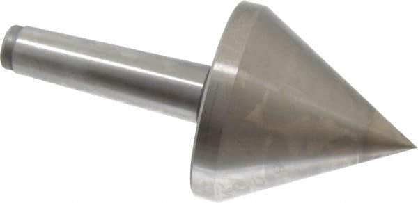 Royal Products - MT4 Taper Shank, 4-5/32" Head Diam 3,180 Lb Capacity Live Center - 4,500 Max RPM, 4-1/8" Head Length, 1-1/4" Point Diam, 4-1/8" Point Len, 630 Lb Max Workpc, 8-11/16" OAL, Pipe Nose Point - Exact Tooling