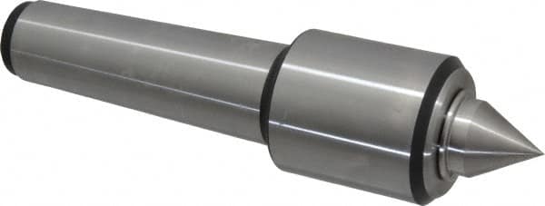 Royal Products - MT5 Taper Shank, 2.45" Head Diam 4,390 Lb Capacity Live Center - 5,000 Max RPM, 2.78" Head Length, 1-1/4" Point Diam, 1.47" Point Len, 2,240 Lb Max Workpc, 9-3/4" OAL, 1/2" Tip Diam, Standard Point - Exact Tooling