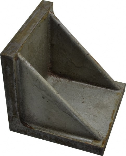 Interstate - 4" Wide x 4" Deep x 4" High Cast Iron Precision-Ground Angle Plate - Standard Plate, Flat Surface, Double Web, Single Plate - Exact Tooling
